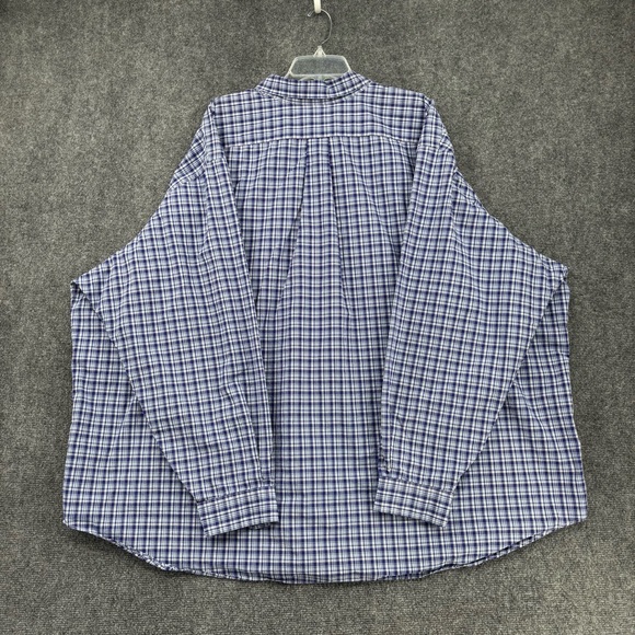 Ralph Lauren Blue White Plaid Long Sleeve Button Up Shirt Men’s 5XB Preppy - Picture 3 of 11